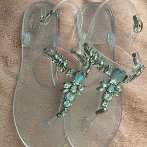 💖Jeweled Plastic Sandals